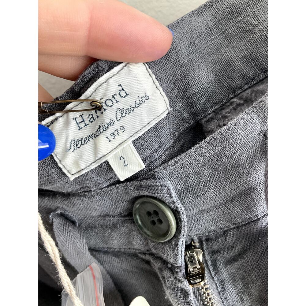 Hartford Women's 100% Linen Gray Tapered Pants Size 2 Made in Morocco NWT - Picture 4 of 6